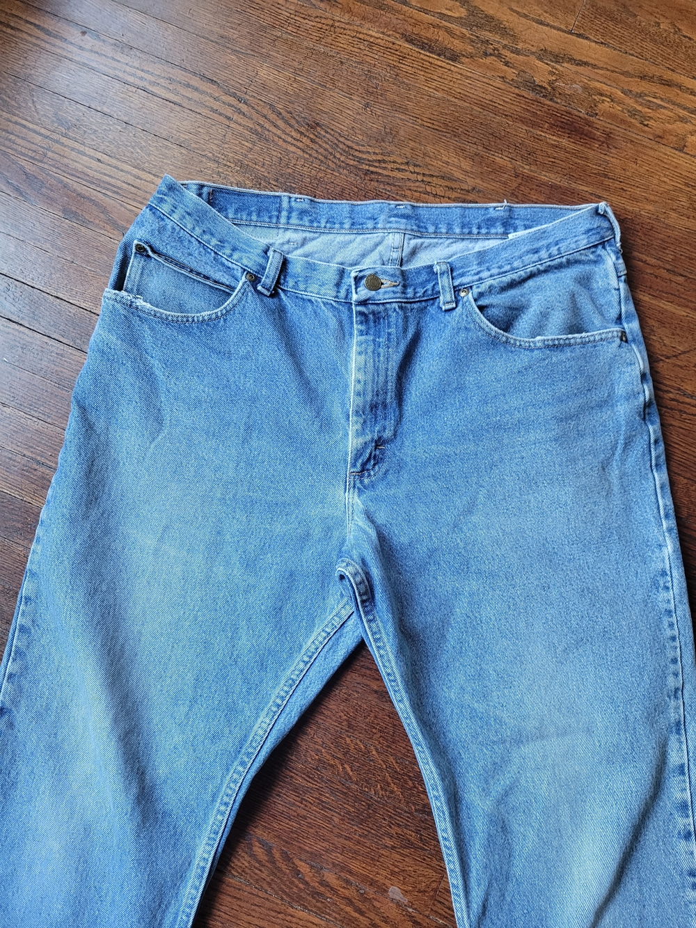 Riders by Lee Mens 38X32 Denim Jeans Regular Fit Straight Leg Heavy Duty - Picture 5 of 16